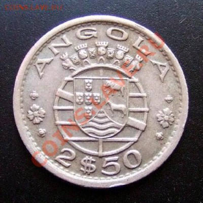 ПОРТУГ. АНГОЛА 2,5 эскудо (1956) до12.05 (20.00) - Португ. Ангола 2,5 эскудо (1956) Р