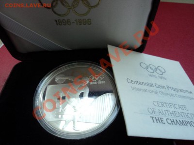 100 франков Франция 1994 100летие Олимпиады 1896-1996 - DSC00590ф
