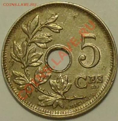 БЕЛЬГИЯ - 5 сентимов 1928 - до 15 мая - 885