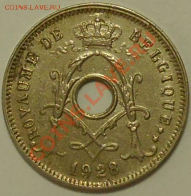 БЕЛЬГИЯ - 5 сентимов 1928 - до 15 мая - 886