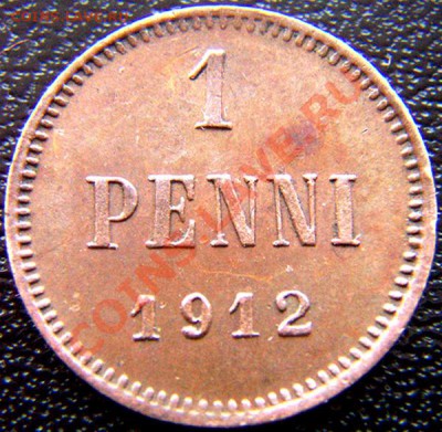Царская Финляндия_1 пенни 1912; окончание 10 мая в 22.02мск - 5273