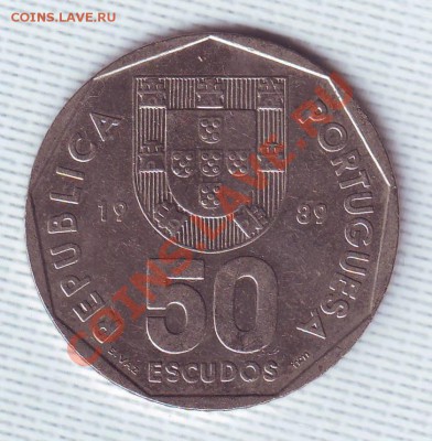 Португалия.50 Эскудо.1989.Парусник.до 17 мая - 1989 д.JPG