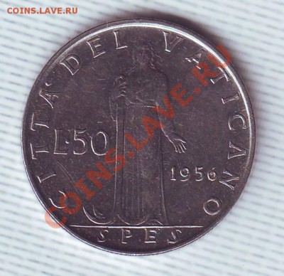 Ватикан.50 Лир.1956.до 17 Мая - 19560009.JPG