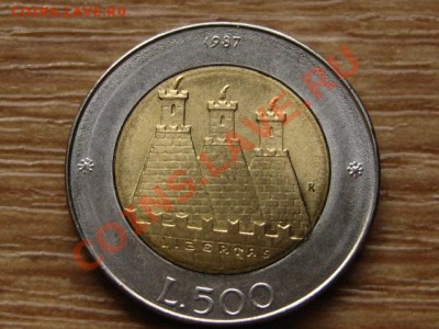 Сан Марино 500 лир 1987 биметал  до 16.05.13 в 21.00 М - IMG_2347