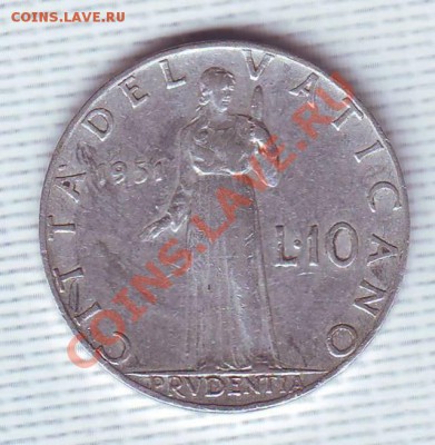 Ватикан.10 Лир.1951. до 18 мая - 19510018.JPG
