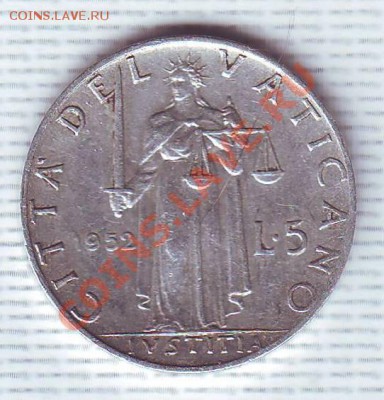 Ватикан.5 Лир.1952. до 18 Мая - 19520014.JPG