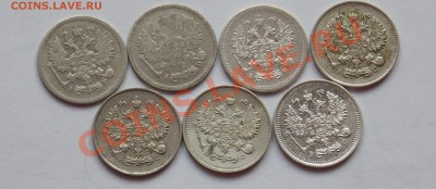 10 копеек 1904,1905,1907,1914,1915- 7 штук - монеты 770