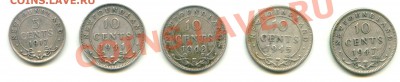 Ньюфаундленд 5,10, 20 центов 1880-1947 на оценку - Image11