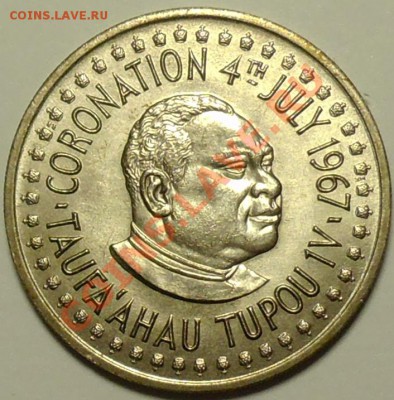 КОРОЛЕВСТВО ТОНГА - 20 сенити 1967 - Коронация - до 19 мая - 933
