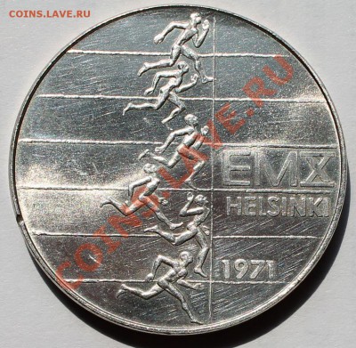 Финляндия. 10 марок 1971.  Хельсинки. Серебро. Спорт. - 1