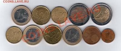 === ЕВРО-монеты, курс ЦБ +10% (7.66 евро) - до 19.05.2013 - А-Евро-1