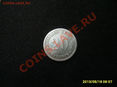 ГЕРМАНСКАЯ ИМПЕРИЯ: 20 ПФЕННИГОВ 1875 D , Ag !!до 17.05.2013 - S6000763.JPG