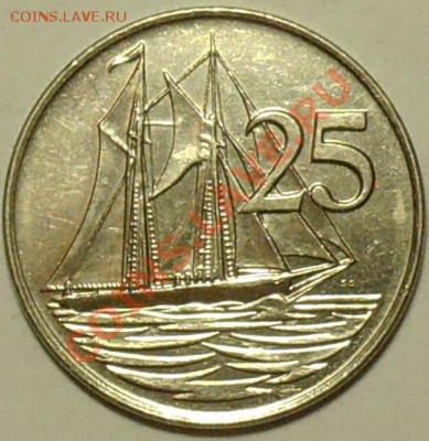 КАЙМАНОВЫ О-ВА - 25 центов 1996 - Парусник - до 21 мая - 066