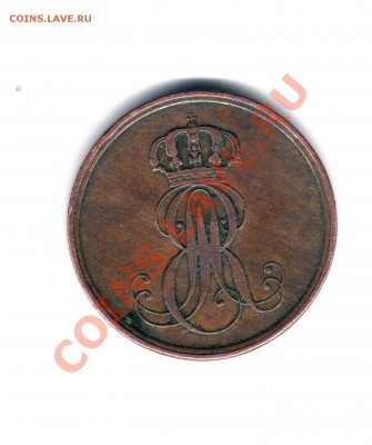 2 пфеннига 1849 г. Ганновер. - img822