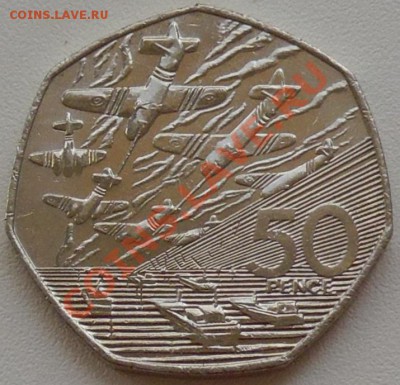 ВЕЛИКОБРИТАНИЯ - 50 пенсов 1994 - Нормандия - до 22 мая - 121