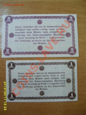 MERSEBURG, 1 +  2 Pfennig, BASF ( 1917)!!Пресс!до 18.05 - S6000885.JPG