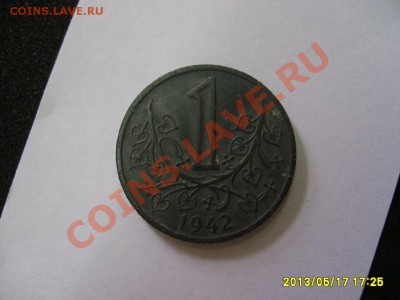 Чехия и Моравия: 1 КРОНА 1942 г ( ЦИНК ) !до 18.05.2013 - S6000909.JPG
