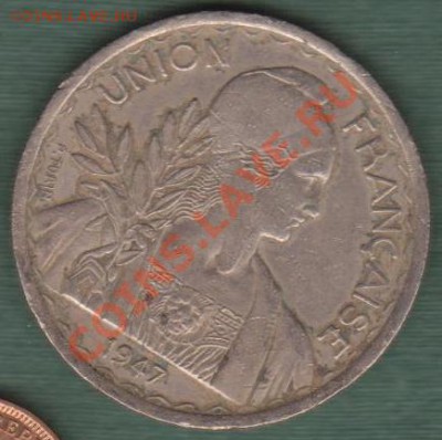 Французский Индокитай,  1 Пиастр 1947 (19.05), 21.00 - 48