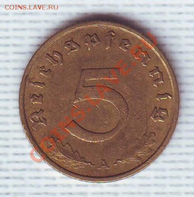 Третий Рейх.5 Пфеннигов.1938 А. до 24 Мая - 1938 а0001.JPG