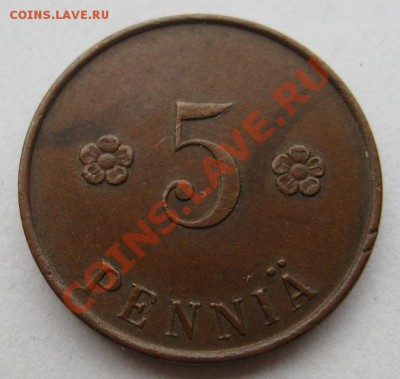 Финляндия 5 пенни 1918 "Трубы" - image