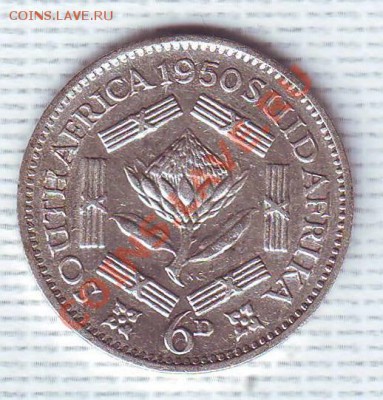 Ag.Брит.Юж.Африка.6 Пенсов.1950.Георг 6. до 25 Мая - 19500015.JPG