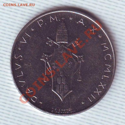 Ватикан.100 Лир.1972.Голубь. до 25 мая - 20003.JPG