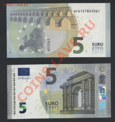 НОВАЯ БАНКНОТА!!! 5 ЕВРО 2013 года и 2$США 2009 г.(К) Даллас - 001