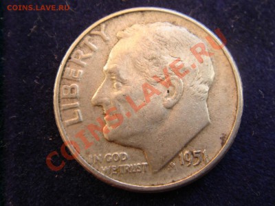 США: Ag-900 дайм 1951 до 27.05, 22-00 - США дайм 1951-1.JPG