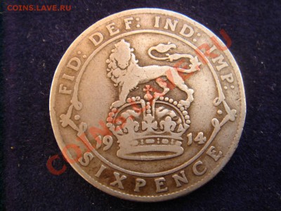 Великобритания: Ag-925 6 пенсов 1914 Георг 5 до 27.05 22-0 - 6 пенсов 1914-1.JPG