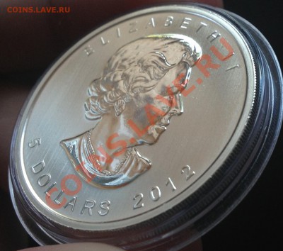 Канада 5 долларов 2012, Лист, унция! Аg 999. До 25.05. 22:30 - 0M3Fh_croper_ru