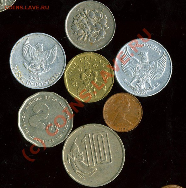 Монеты Япония, Уругвай, Индонезия, Сигапур- доллардо 15.12. - img1139