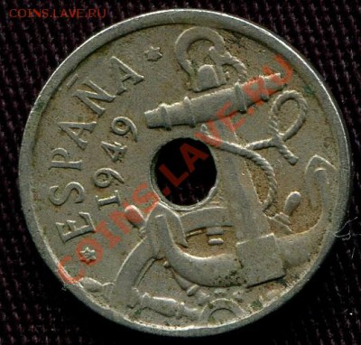 ИСПАНИЯ - 50 сентимо 1949 - до 29 мая - 538