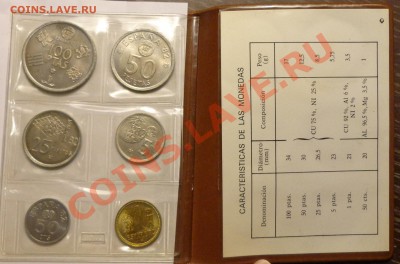 ИСПАНИЯ - набор ЧМ по футболу 1982, 6 монет до 1.06, 22.00 - испания набор футбол 1982 красный -2