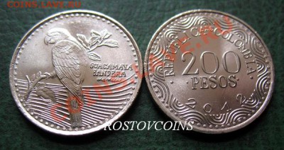 Распродажа остатков иностранных монет - 369. КОЛУМБИЯ 200 песо 2012 г. ПТИЦА UNC = 70.JPG