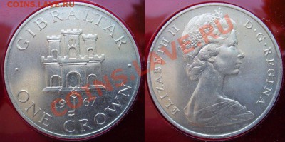 Гибралтар: Крона-Шайба 1967 в коробке до 30.05 22-0 - Крона Гибралтар 1967-2