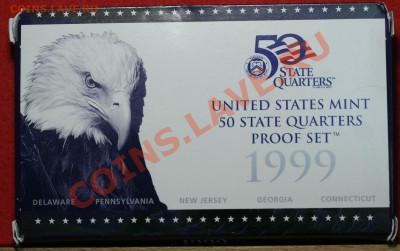монеты США (вроде как небольшой каталог всех монет США) - набор_квотеры_1999.JPG
