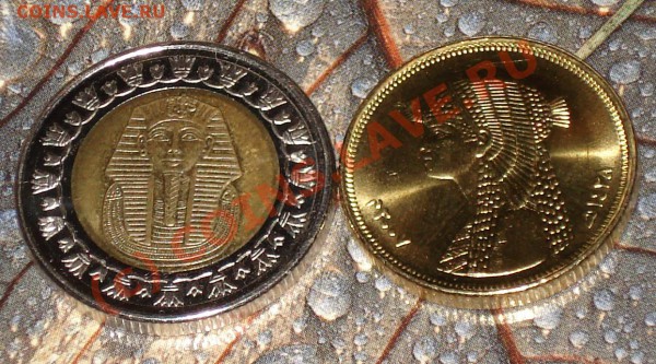 Египет - две монеты - 1 и 0.5 фунта 2007 UNC до 16.12.09 - 1 и 0.5 фунта египет 2