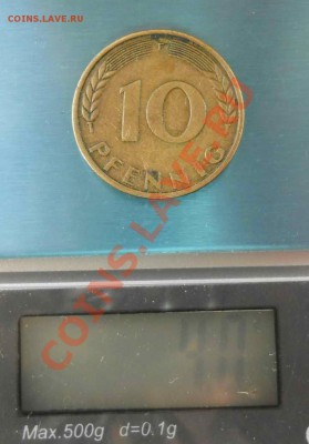 10 пфеннигов ФРГ, на маленькой заготовке - DSCN0004.JPG