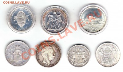 7 иностранных больших, красивых, серебряных монет - img864