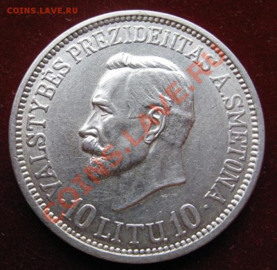 Литва 10 литов 1938,1936 - image