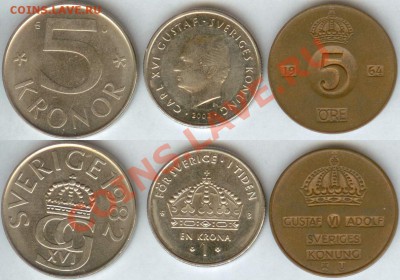Швеция -3 монеты до 21.00 мск 06.06.2013 - Швеция