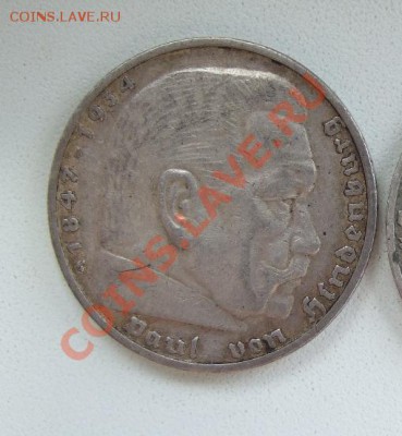 5 рейхсмарок 1936 г. двор G (Карслруэ), нечастая до 4.06.13 - 1936gg