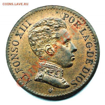 Испания_отличный типажный сентимо 1906; до 02.06_22.14мск - 5503
