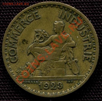 ФРАНЦИЯ - 1 франк 1923 - до 8 июня - 612