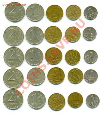 2р,1р,50к,10к,1к 1999г  М 5 погодовок 06.06.13 22-15 - 1999
