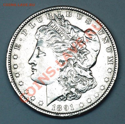 США_серебряный "Morgan Dollar" 1891; до 03.06_22.06мск - 5519