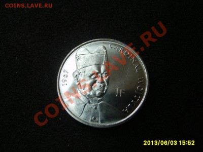 КОНГО: 1 ФРАНК 2004 год,(Кардинал Войтыла, 1967)!до 6.06. - S6000970.JPG
