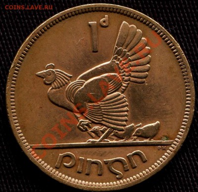 ИРЛАНДИЯ - 1 пенни 1948 - Курочка - до 9 июня - 656