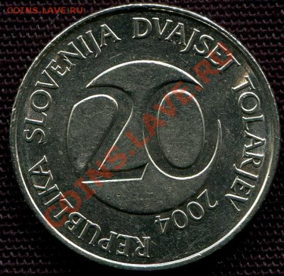 СЛОВЕНИЯ - 20 толаров 2004 - Цапля - до 9 июня - 633