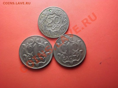 1 злот 1929г.- 2 шт. 50 грош 1923 года - Изображение 252